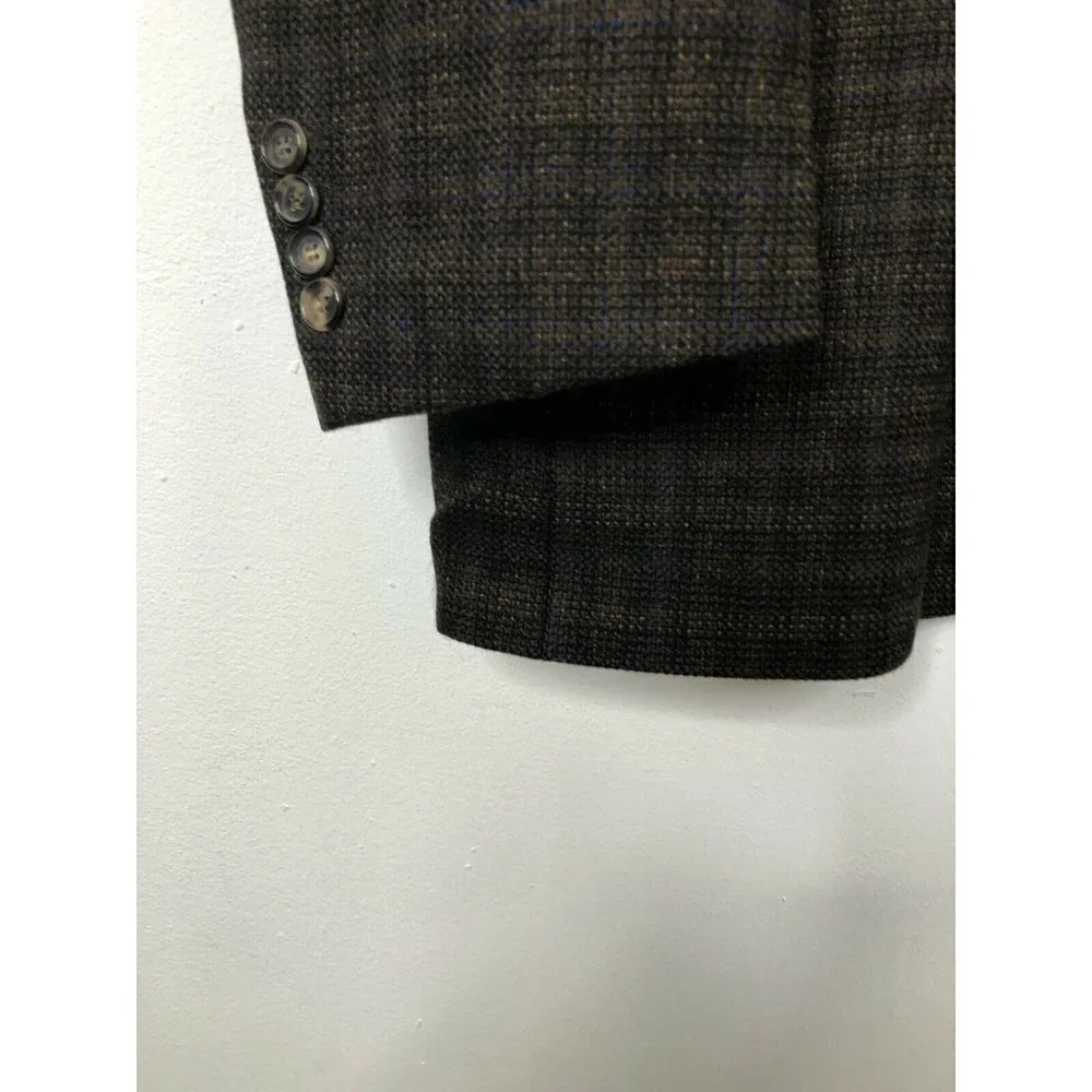 Hugo Boss Lambswool 42 Brown Wool‎ Check Blazer Sports Coat